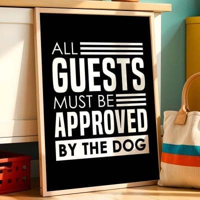 All guests must be approved by the dog 11