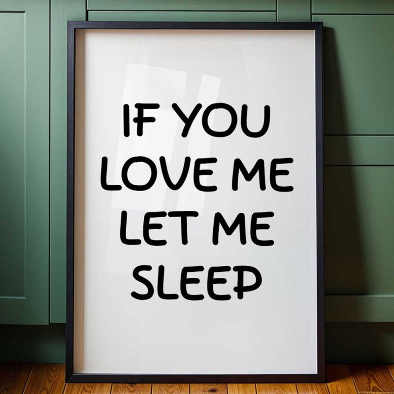 If You Love Me Let Me Sleep 6