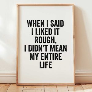When I Said I Liked It Rough, I Didn't Mean My Entire Life 1
