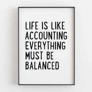 Life Is Like Accounting Everything Must Be Balanced