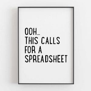 Ooh… This Calls For A Spreadsheet