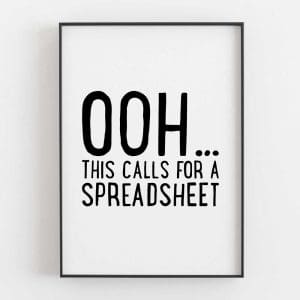 Ooh… This Calls For A Spreadsheet