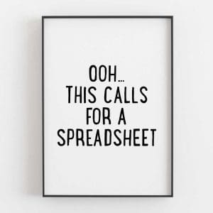 Ooh… This Calls For A Spreadsheet